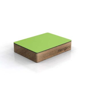mangibox - brotdose - eiche - linoleum - natuerlich - schoen - bunt - massiv - zeichnung - stapelbar - magnetisch - spring green