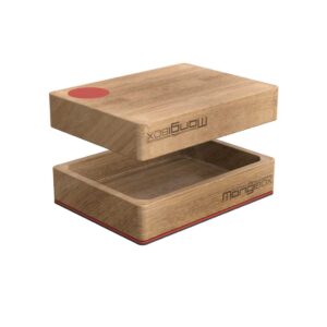 mangibox - brotdose - eiche - linoleum - natuerlich - schoen - bunt - massiv - zeichnung - stapelbar - magnetisch - salsa