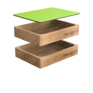 mangibox - brotdose - eiche - linoleum - natuerlich - schoen - bunt - massiv - zeichnung - stapelbar - magnetisch